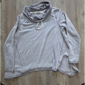 Calvin Klein Performance Women's Quick Dry Cowl Neck Gray Fleece Pullover M